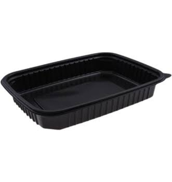 Fekete ovális elviteles doboz 1200ml PP 400db/krt 50db/cs